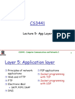 CS3441 L5 - Application Layer Protocols and Socket Programming