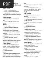 Cardápio Elaborado Por Indiomara Baratto