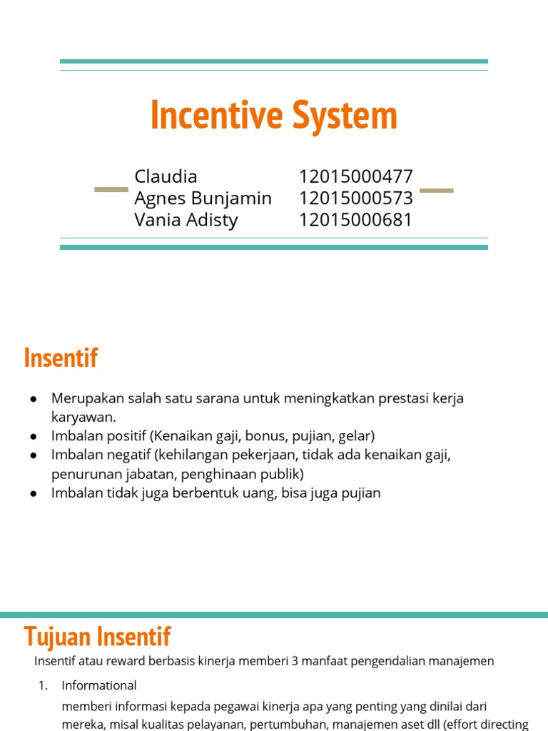 Sistem Insentif untuk Karyawan | PDF | Bisnis