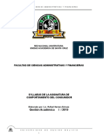 Syllabus COMPORTAMIENTO DEL CONSUMIDOR - Gestión I - 2019