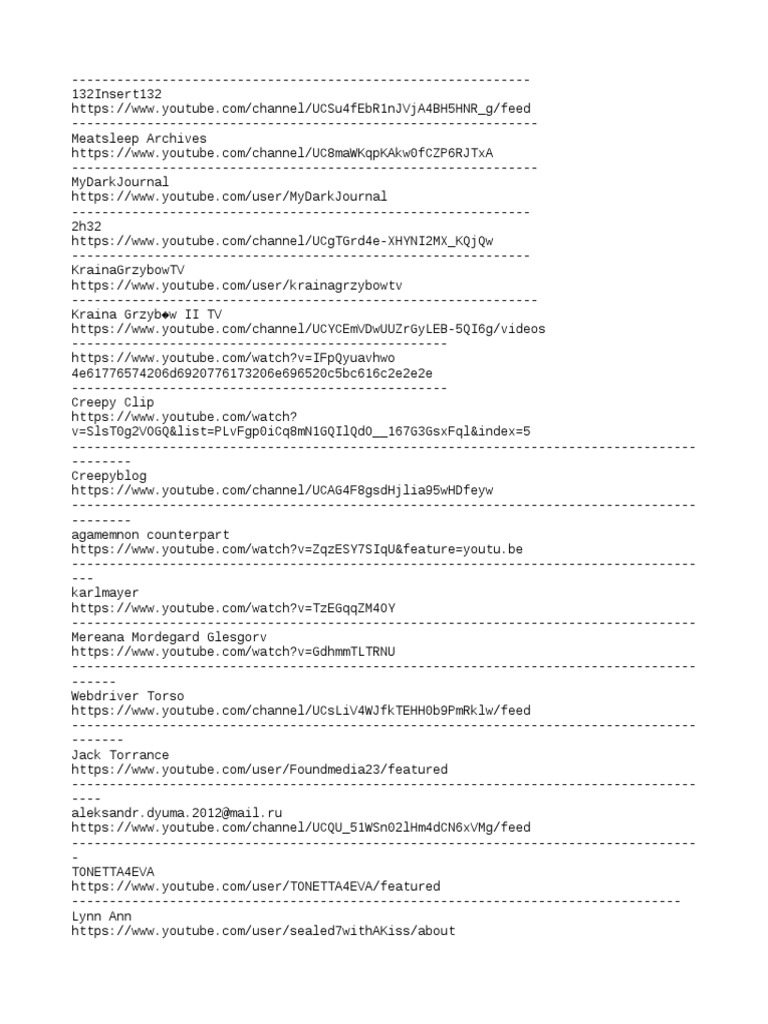 Links Dos Canais Do You Tube Pdf