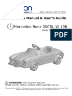 Mercedes-Benz 300SL W 198: Assembly Manual & User's Guide