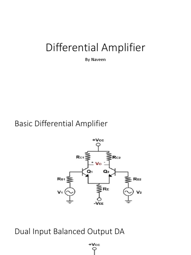 CMOS Differential Amplifier Analysis | PDF