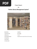 "Online Library Management System": Project Report On