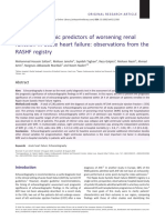 ECO Predictors of Woreseninf Renal Function in Acute Heart Failure