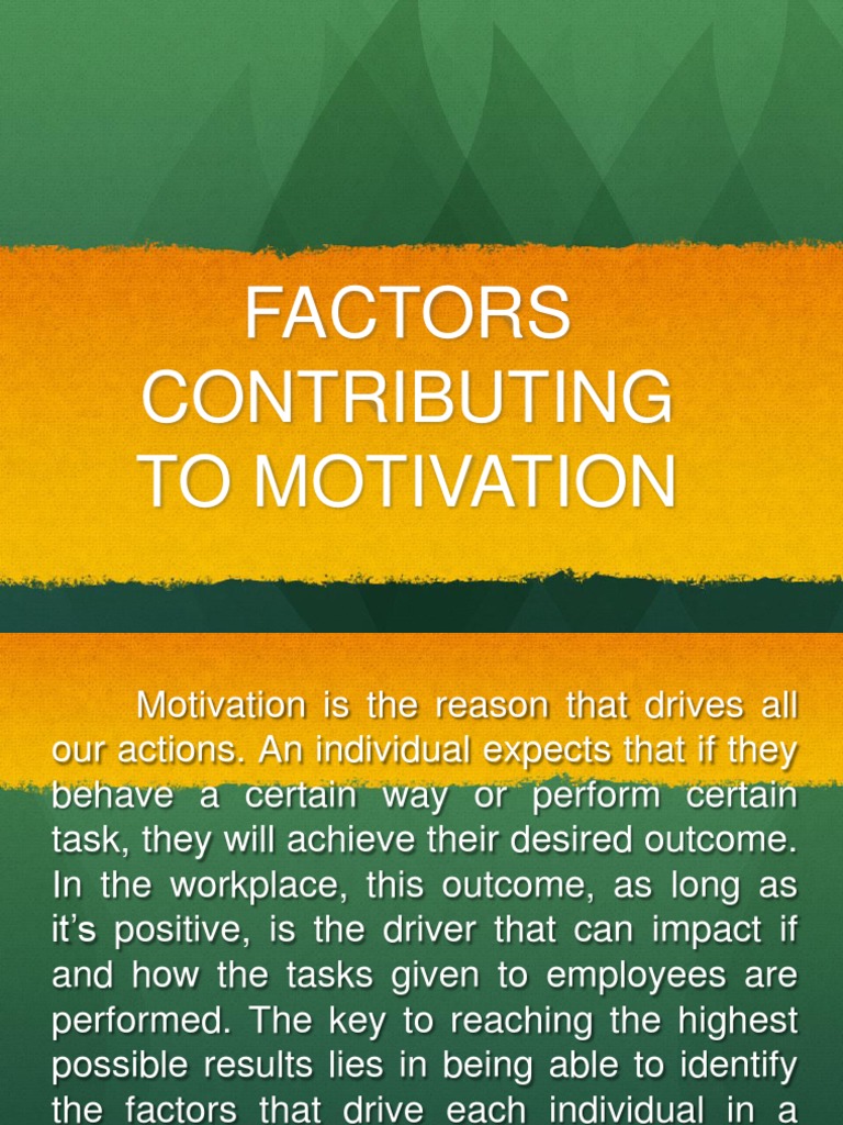 Key Factors Driving Workplace Motivation | PDF | Motivation | Motivational