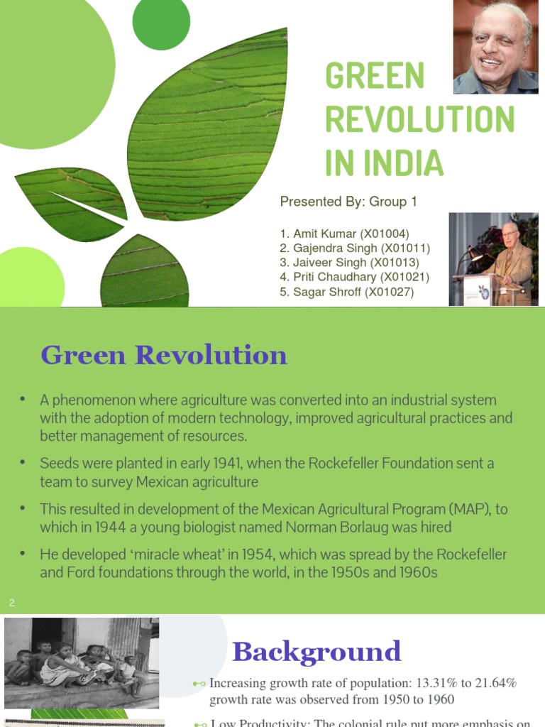 Green Revolution in India: Overview and Impact | PDF | Green Revolution ...