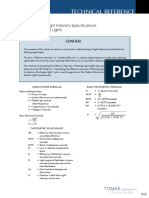 Light Intensity Specs