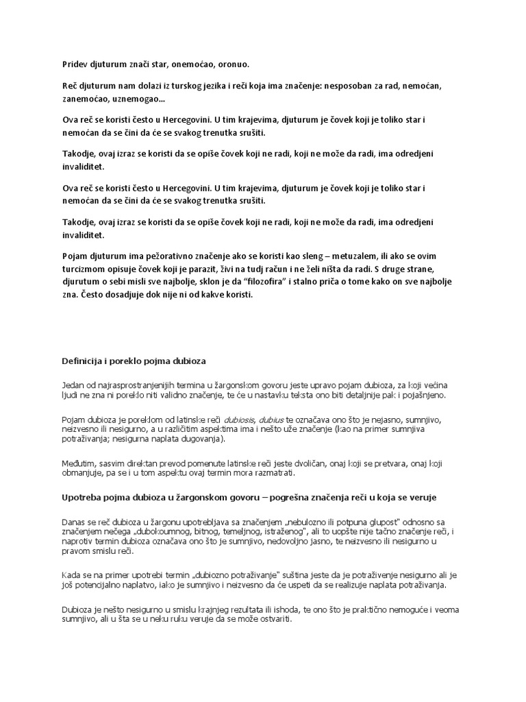O Cemu Je Rijec | PDF