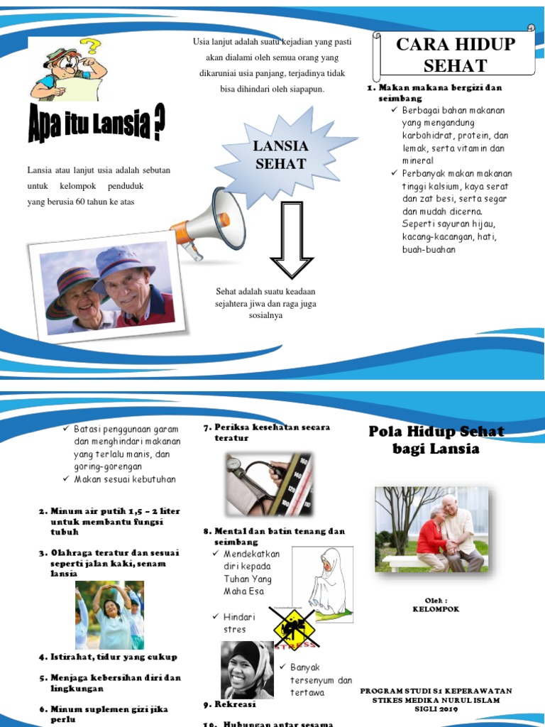 Leaflet Pola Hidup Sehat Lansia
