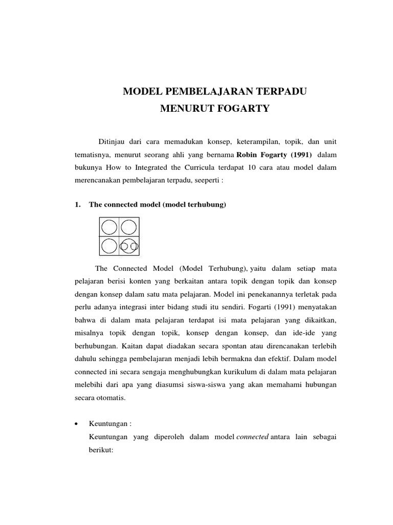 Heri Herlina Tugas MODEL PEMBELAJARAN TERPADU Menurut Fogarty | PDF ...