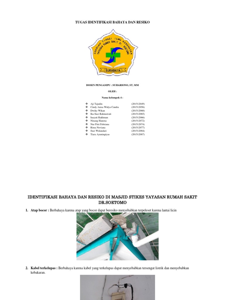 Tugas Identifikasi Bahaya Dan Resiko Pdf