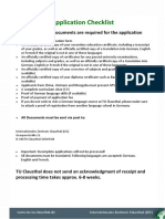 Application Checklist: The Following Documents Are Required For The Application