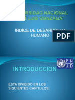 Indice de Desarrollo Humano