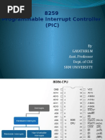 8259 Programmable Interrupt Controller (PIC) : by Gayathri.M Asst. Professor Dept. of CSE SRM University