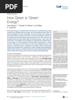 How Green is ‘Green’ Energy
