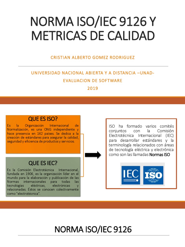 Norma ISO/IEC 9126 y métricas de calidad: una introducción a los ...