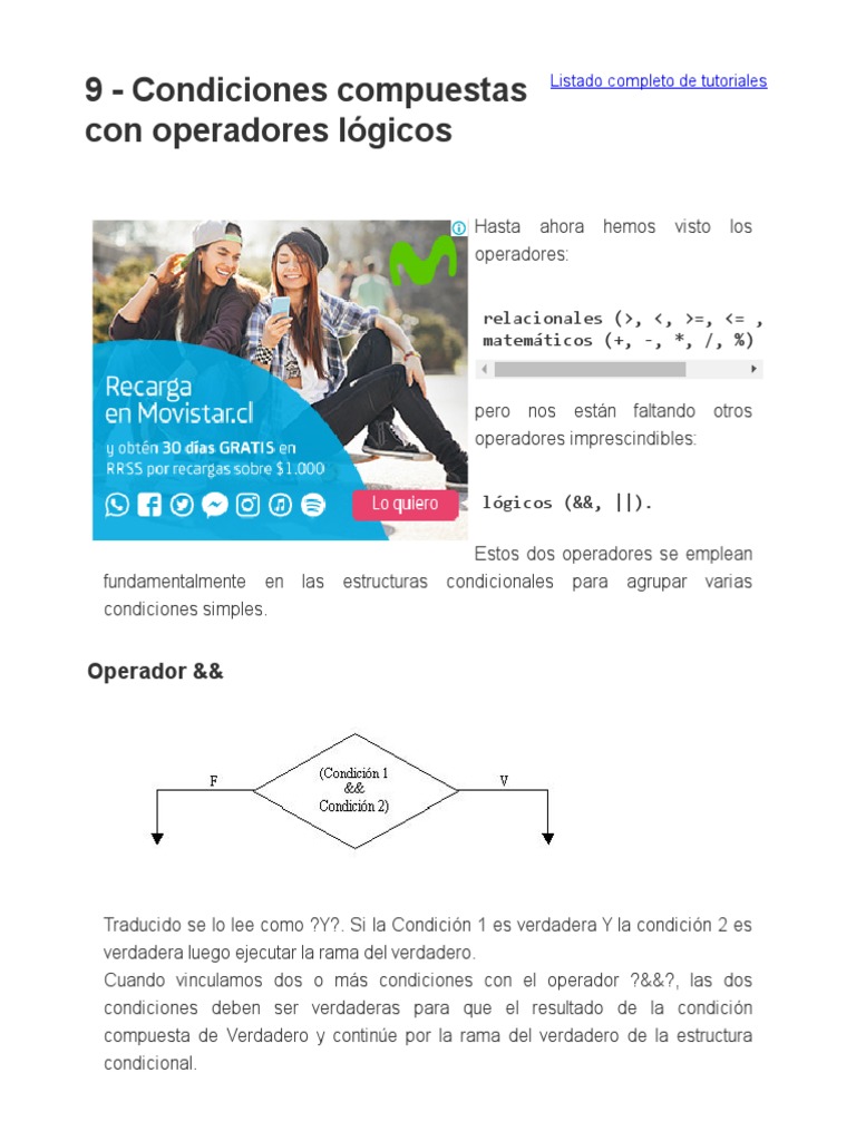 Tutorial sobre Condiciones Compuestas en Java | PDF | Java (lenguaje de ...