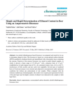 Chemosensors: Simple and Rapid Determination of Ethanol Content in Beer Using An Amperometric Biosensor