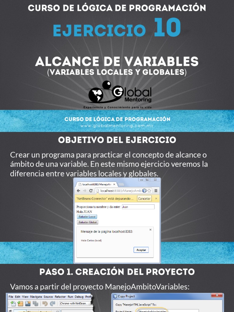 Alcance de Variables: Locales y Globales | PDF | Programación de ...