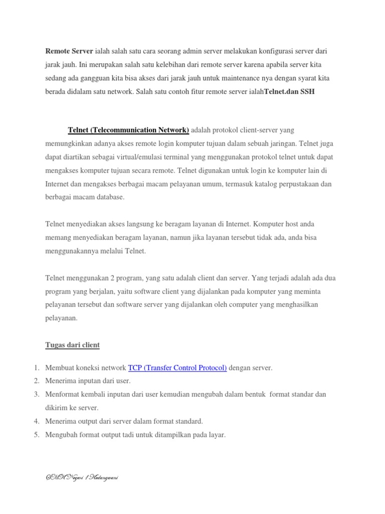 Remote Server | PDF