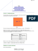 1-1 Functions: Function: A Mathematical Idea