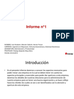 Informe N °1: Mecánica Automotriz