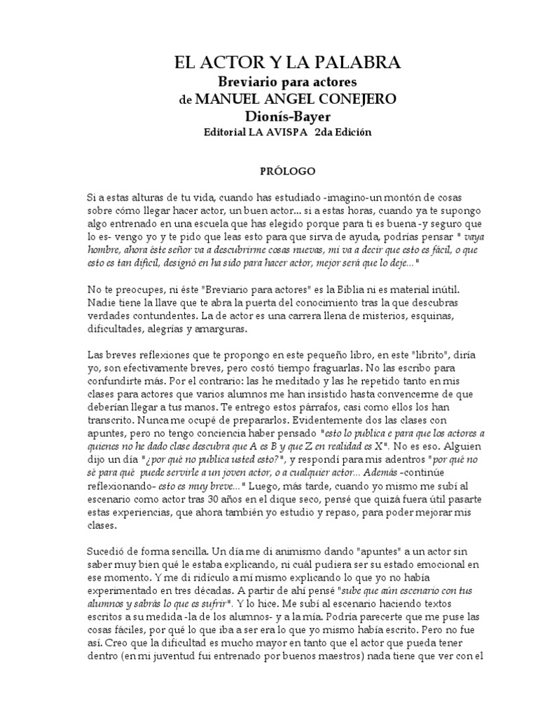 El Actor y La Palabra | PDF | Traducciones | William Shakespeare