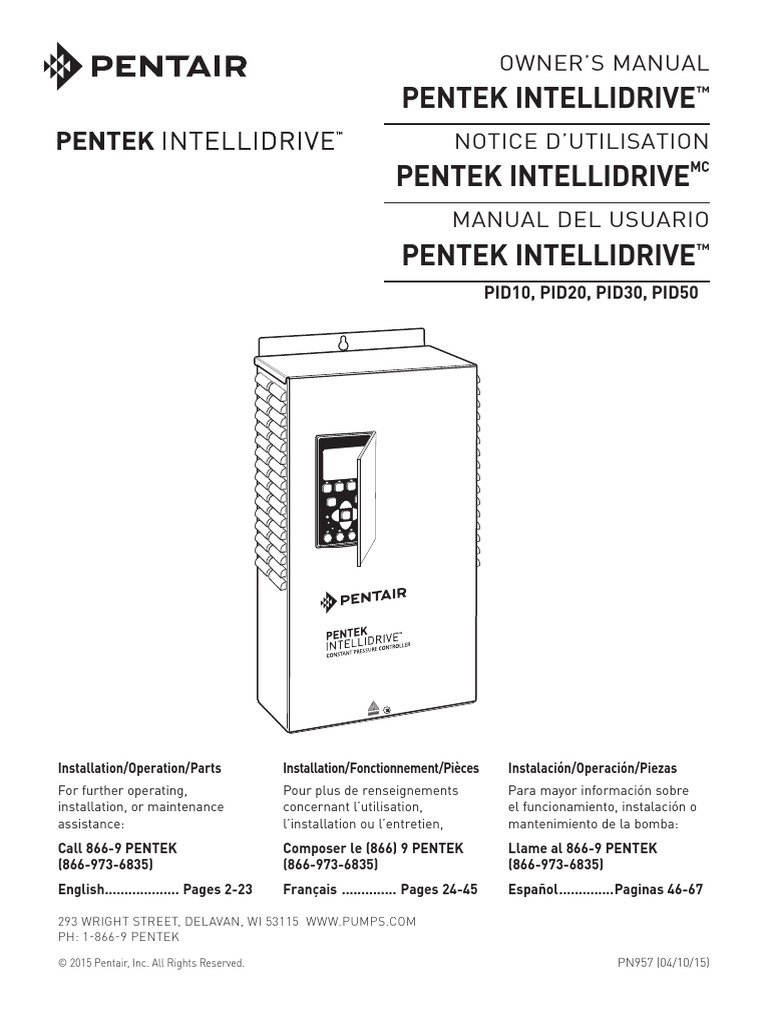 Pentek Intellidrive Pentek Intellidrive Pentek Intellidrive Owner