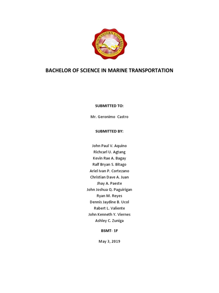 Bachelor of Science in Marine Transportation | PDF | Sports & Recreation