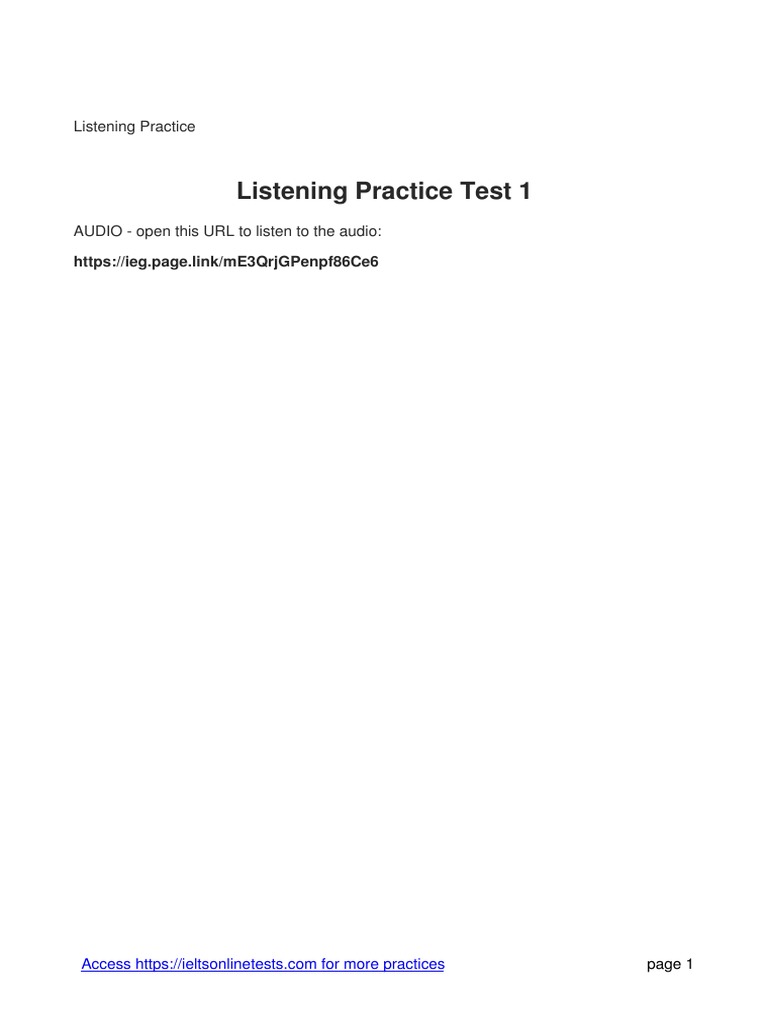 Listening Practice Test PDF Edible Mushroom Mushroom