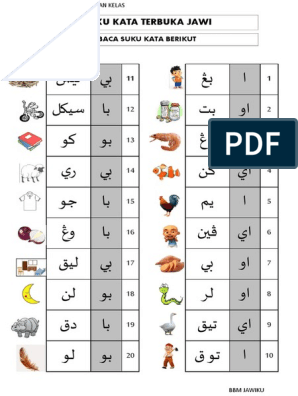 Suku kata tertutup jawi tahun 2