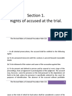 Section 1. Rights of Accused at The Trial