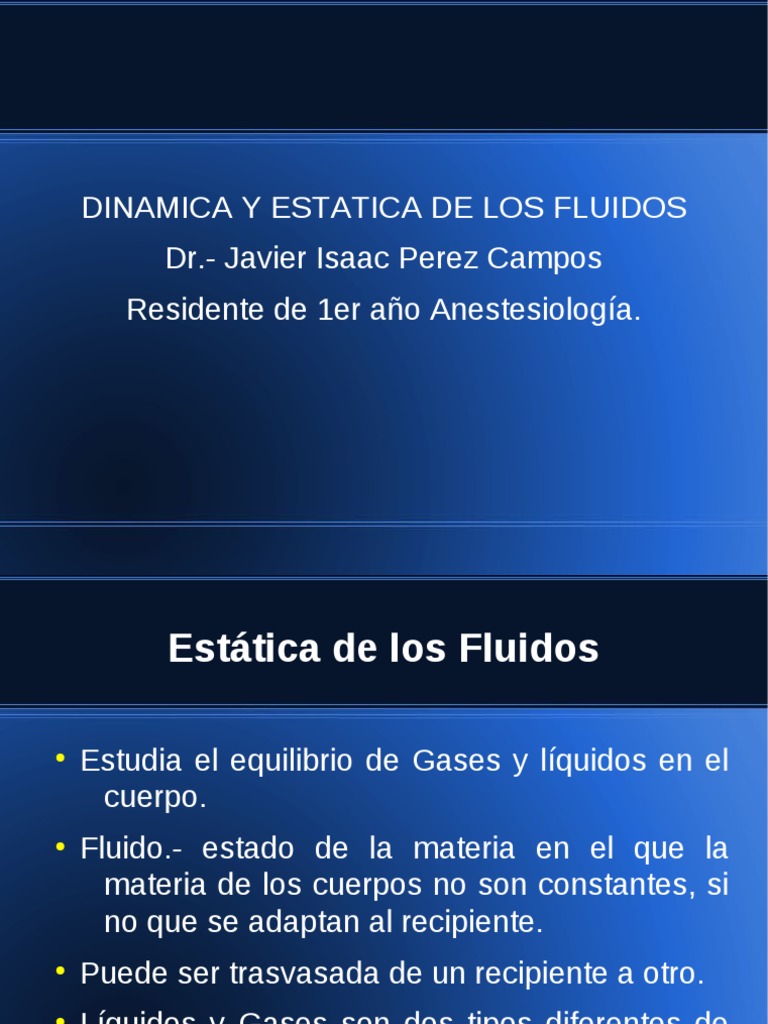 Estatica y Dinamica de Los Fluidos PDF | PDF | Líquidos | Fluido