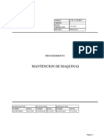 Programa de Mantención de Maquinarias