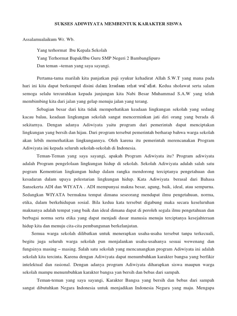 Pidato Adiwiyata PDF