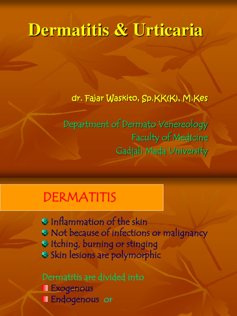 Understanding Dermatitis and Urticaria | PDF | Dermatitis | Allergy