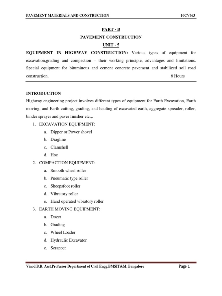 Equipment for Highway Construction | PDF | Road Surface | Fly Ash