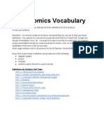 List of IBDP Economics HL Terminology