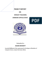 Project Report ON: Budget Tracking Android Application