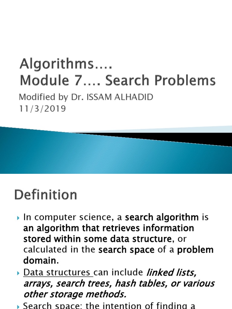 Search Algorithms and Data Structures | PDF | Algorithms And Data ...