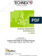 Summer Internship & Training Program: Android Application Development