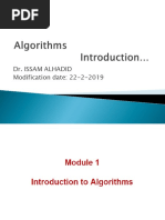 Algo Mod1 Introduction