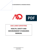 Aag Land Surveying: Health, Safety and Emvironment Standards Manual