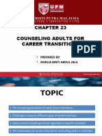 Counseling Adults For Career Transitions: - Prepared By: - Norlia Binti Abdul Jalil