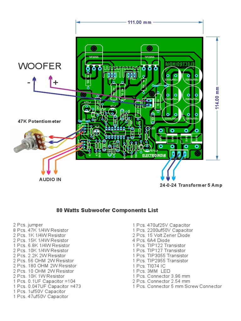 140W Power Amplifier Circuit TIP3055 TIP2955 Power, 59% OFF