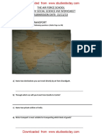 CBSE Class 4 Social Studies Worksheet - Means of Transport PDF