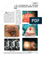 Abdominoplasty For Reconstruction of Recurrent Dermatofibrosarcoma Protruberans (DFSP) of Ante-Rior Abdominal Wall