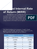 Modified Internal Rate of Return (MIRR)