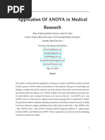 Application of Anova in Medical Research